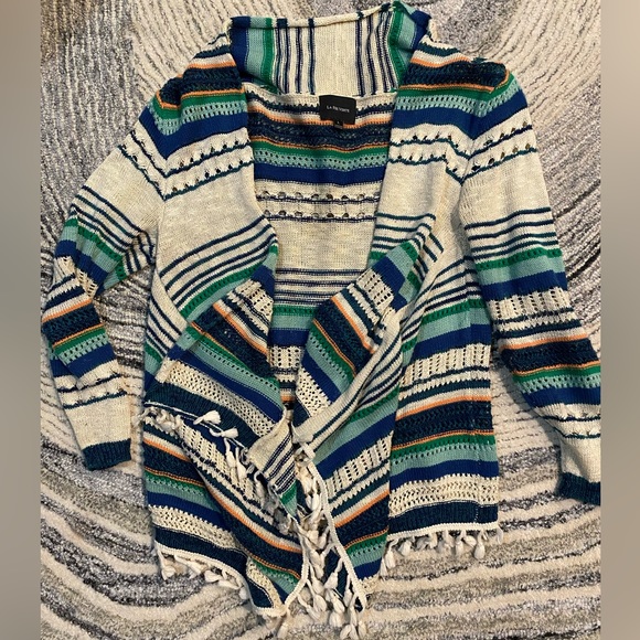LA FEE VERTE Fringe Striped Knit Sweater - Anthropologie - Picture 4 of 5